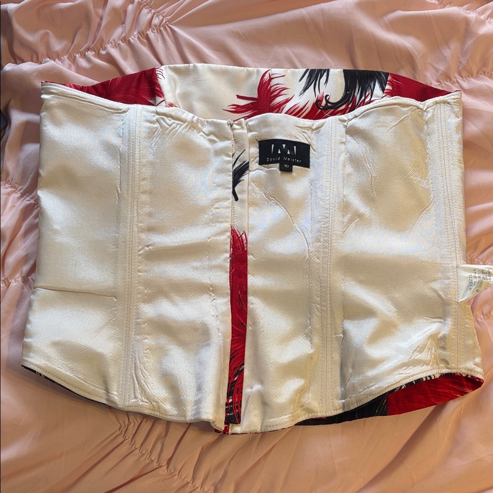 90’s Vintage Silk David Meister Designer Corset Top Cropped Sex and the City 10 - Picture 16 of 17
